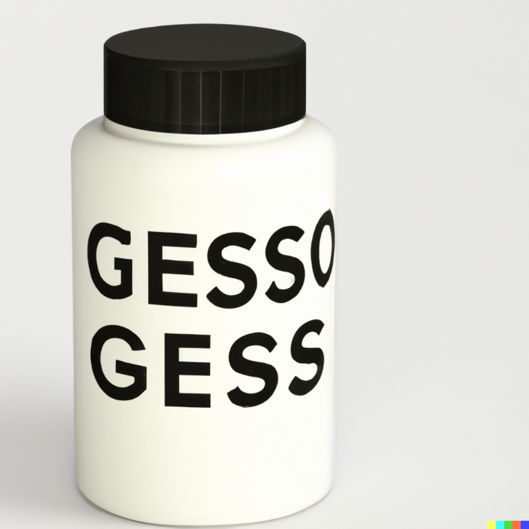 a render of a bottle of white gesso