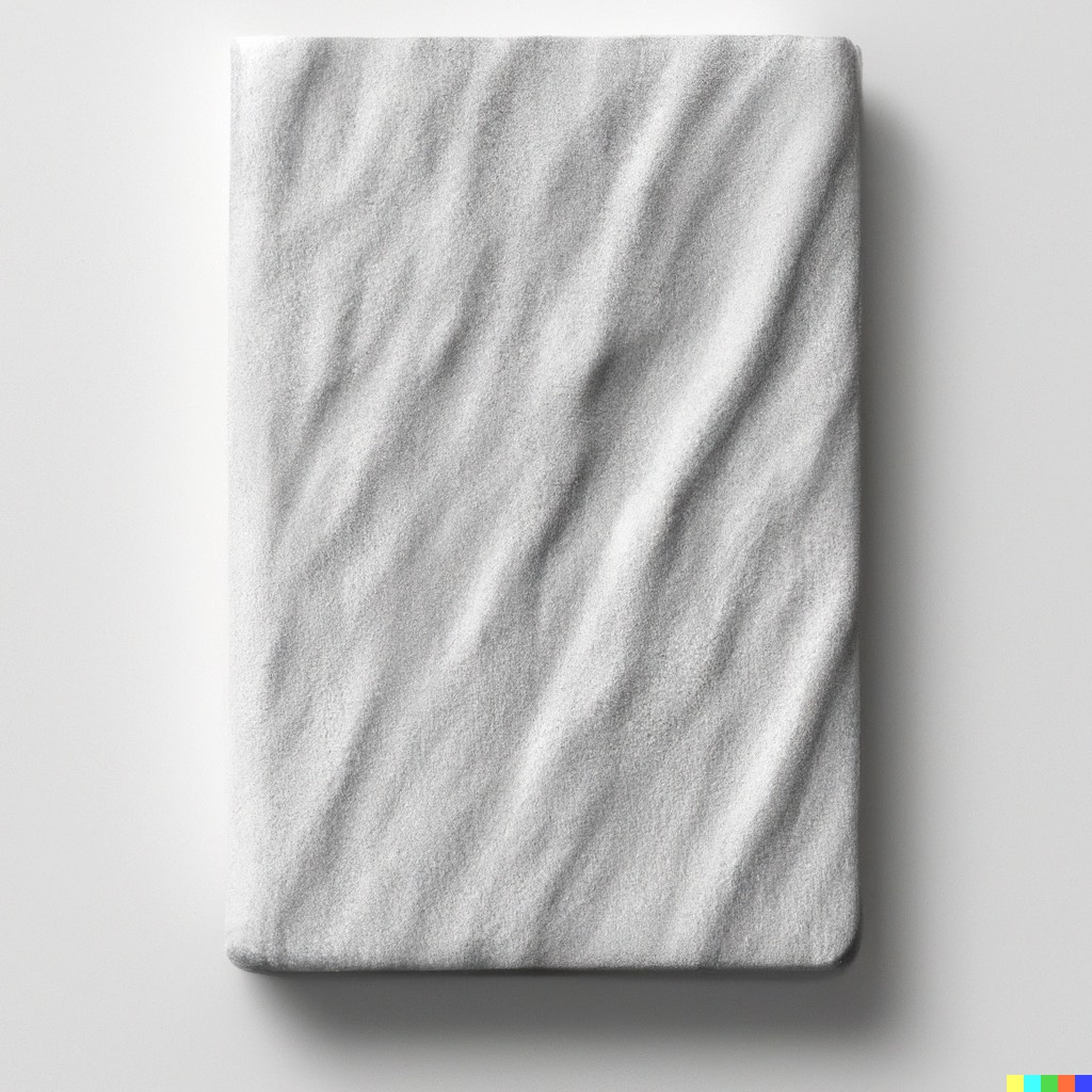 3d render of white gesso painted on a canvas to make textured waves created by DALL E 2023-08-19 17.44.13