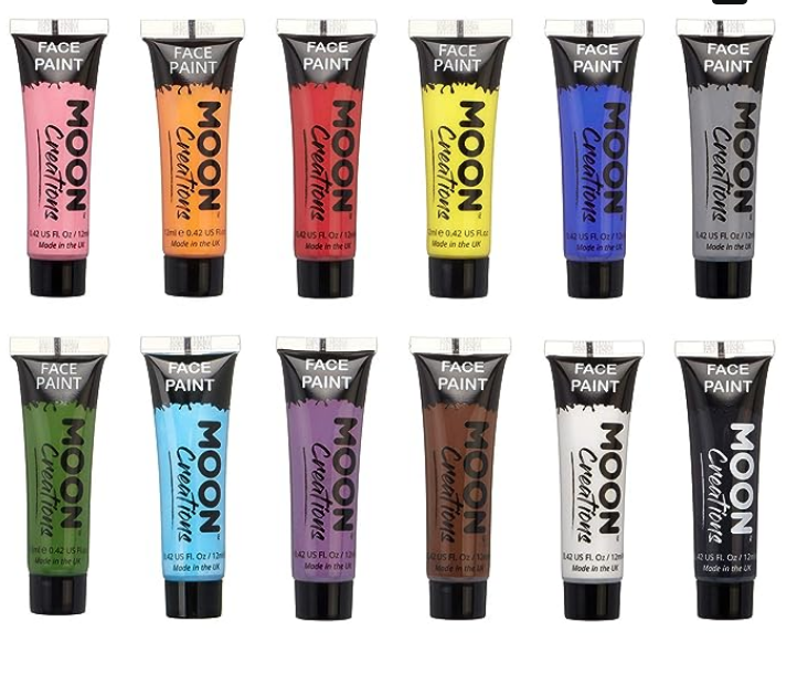 a photo of Face & Body Paint Set of 12 by Moon Creations - 0.40fl oz
Brand: Moon Creations
